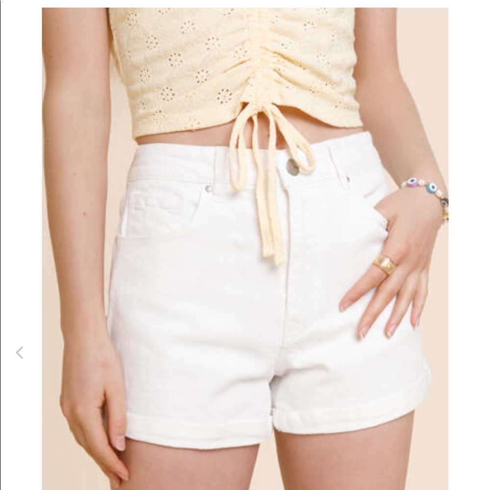 Natalie Rolled Cuff Denim Shorts